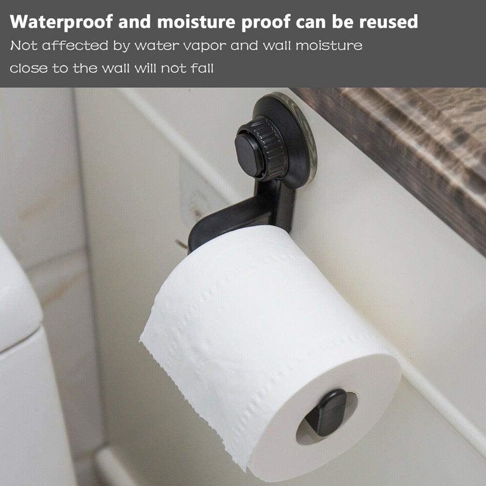 Toilet Paper Holder Super Storage Suction Cup Wall Mount