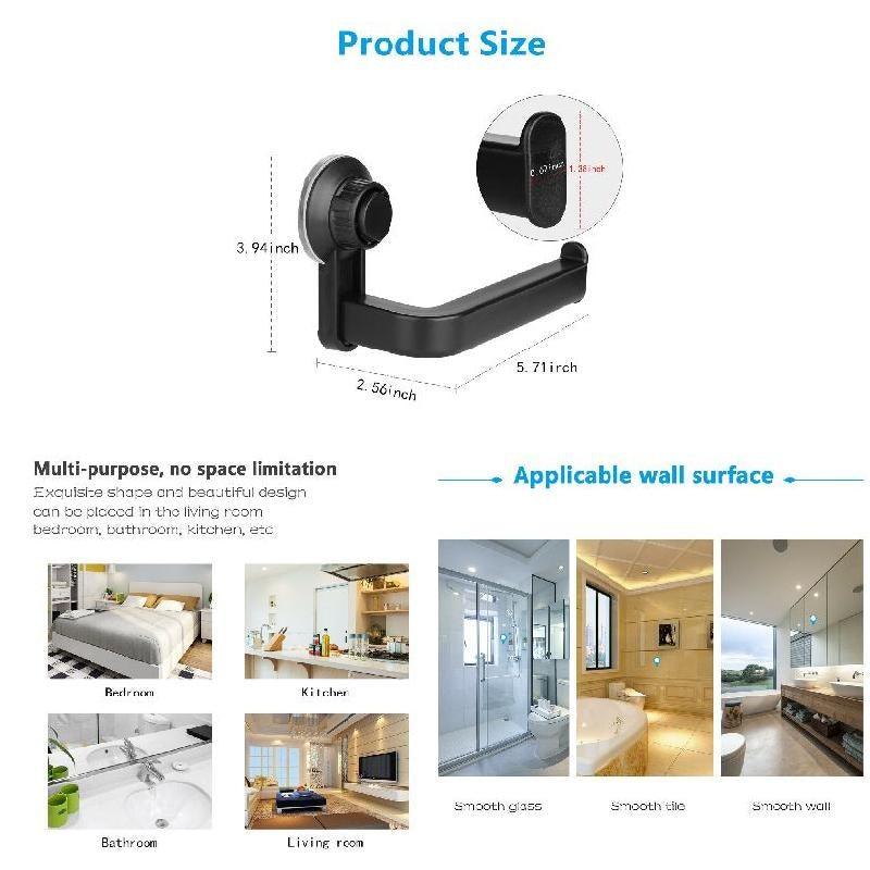 Toilet Paper Holder Super Storage Suction Cup Wall Mount