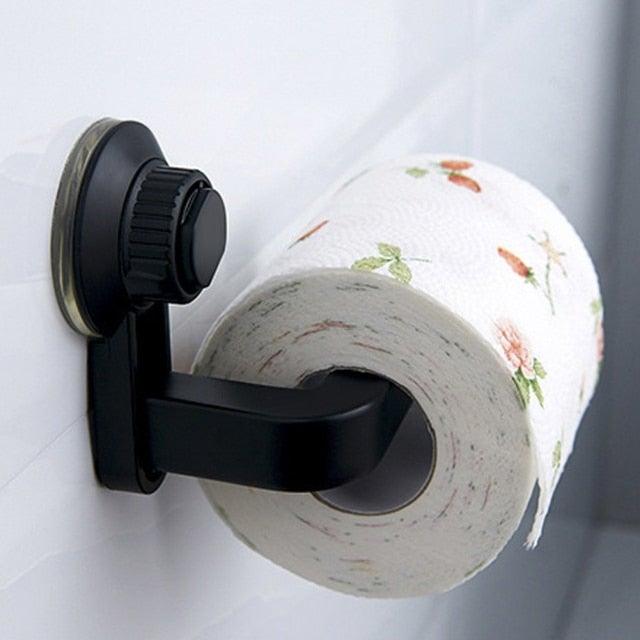 Toilet Paper Holder Super Storage Suction Cup Wall Mount